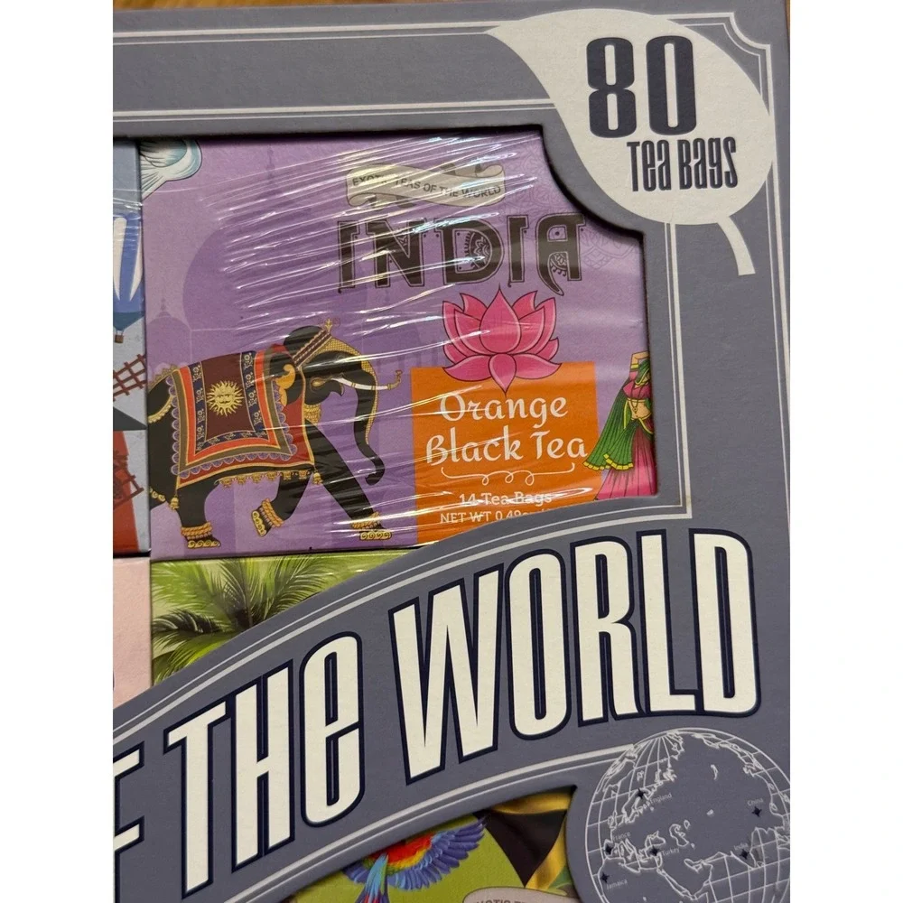 Exotic Teas of the World 80 Tea Bags Novelty Tea Book‎ Gift Set